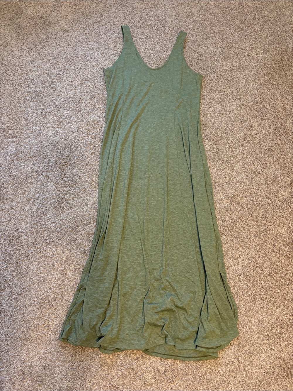 Halara Sleeveless Green Maxi Dress